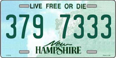 NH license plate 3797333