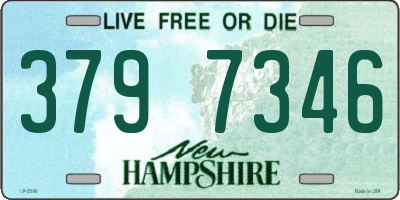 NH license plate 3797346