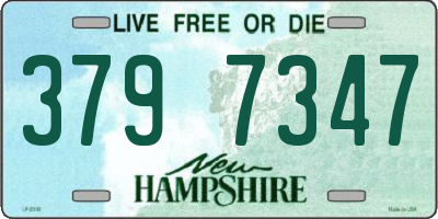 NH license plate 3797347