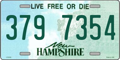 NH license plate 3797354