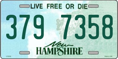 NH license plate 3797358
