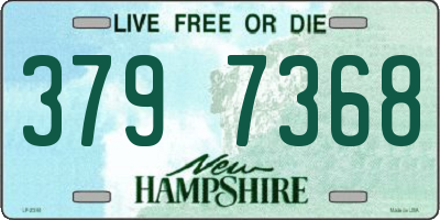 NH license plate 3797368