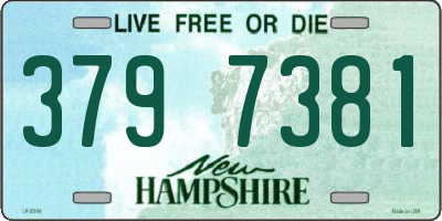 NH license plate 3797381