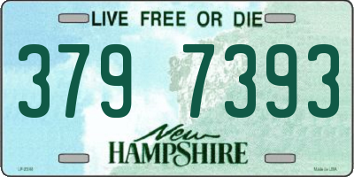 NH license plate 3797393