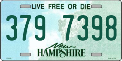 NH license plate 3797398
