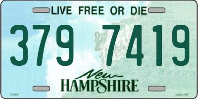 NH license plate 3797419