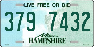 NH license plate 3797432