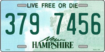 NH license plate 3797456