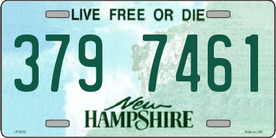 NH license plate 3797461