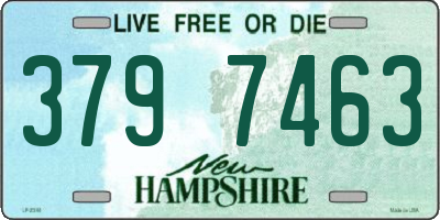 NH license plate 3797463