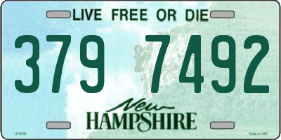 NH license plate 3797492