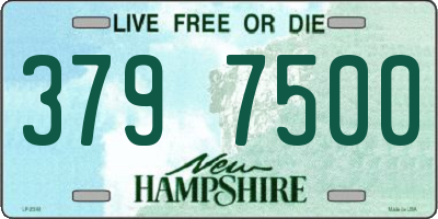 NH license plate 3797500