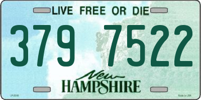 NH license plate 3797522