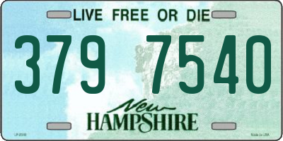 NH license plate 3797540