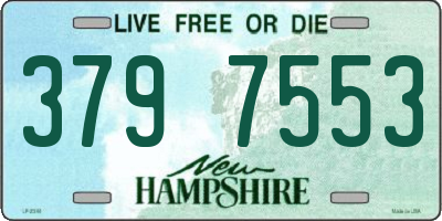 NH license plate 3797553