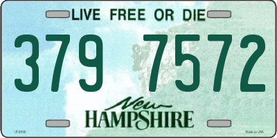 NH license plate 3797572