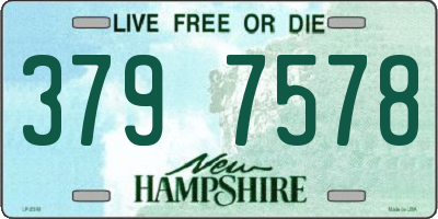 NH license plate 3797578