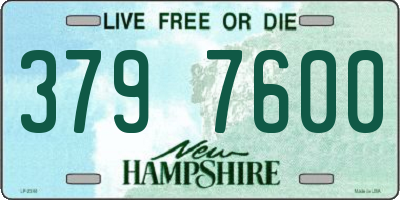 NH license plate 3797600