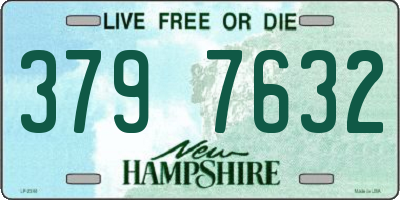 NH license plate 3797632