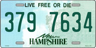 NH license plate 3797634