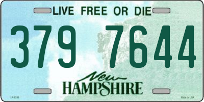 NH license plate 3797644