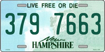 NH license plate 3797663
