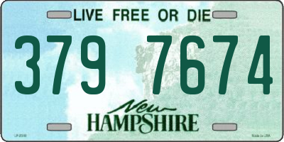 NH license plate 3797674