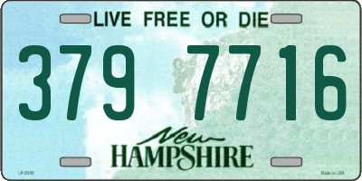 NH license plate 3797716