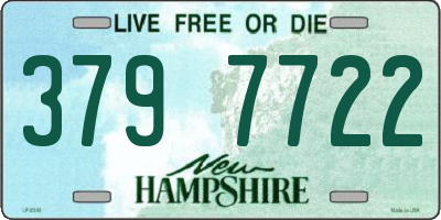 NH license plate 3797722