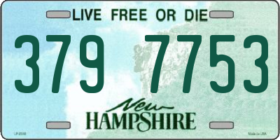 NH license plate 3797753