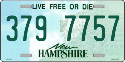 NH license plate 3797757