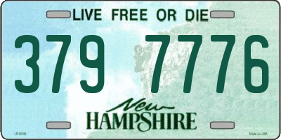 NH license plate 3797776