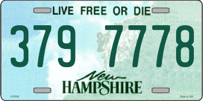 NH license plate 3797778