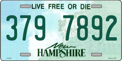 NH license plate 3797892