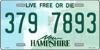 NH license plate 3797893
