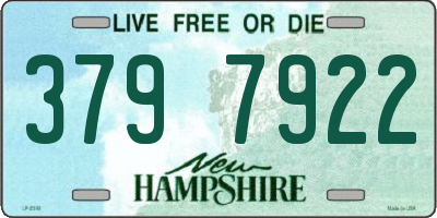 NH license plate 3797922