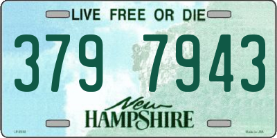 NH license plate 3797943