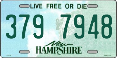 NH license plate 3797948