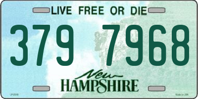 NH license plate 3797968
