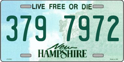 NH license plate 3797972