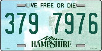 NH license plate 3797976