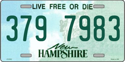 NH license plate 3797983