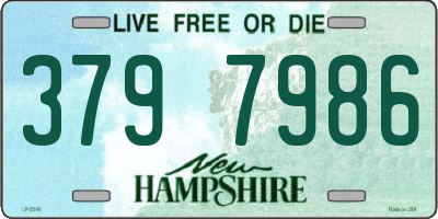 NH license plate 3797986