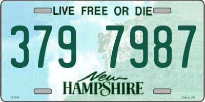 NH license plate 3797987