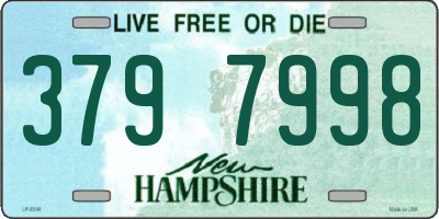 NH license plate 3797998