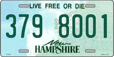 NH license plate 3798001