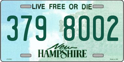 NH license plate 3798002