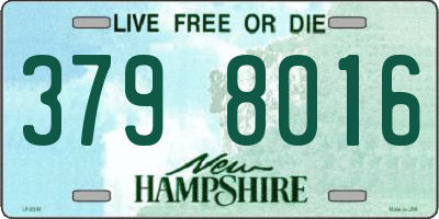 NH license plate 3798016