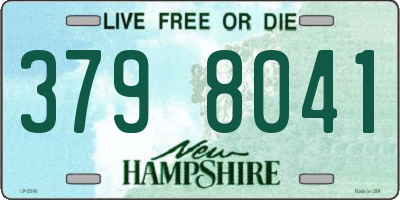 NH license plate 3798041