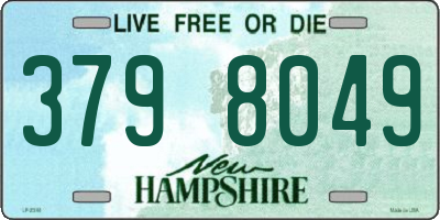 NH license plate 3798049